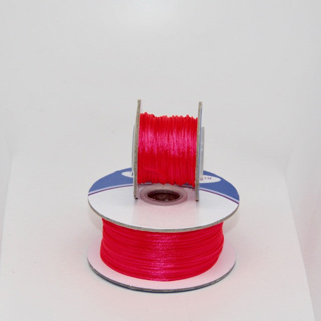 PandaHall 8 Rolls Nylon Rattail Satin Cord 2mm Rat Tail Cord Braided Nylon  String Chinese Knotting Cord Kumihimo Macrame Thread Assorted for